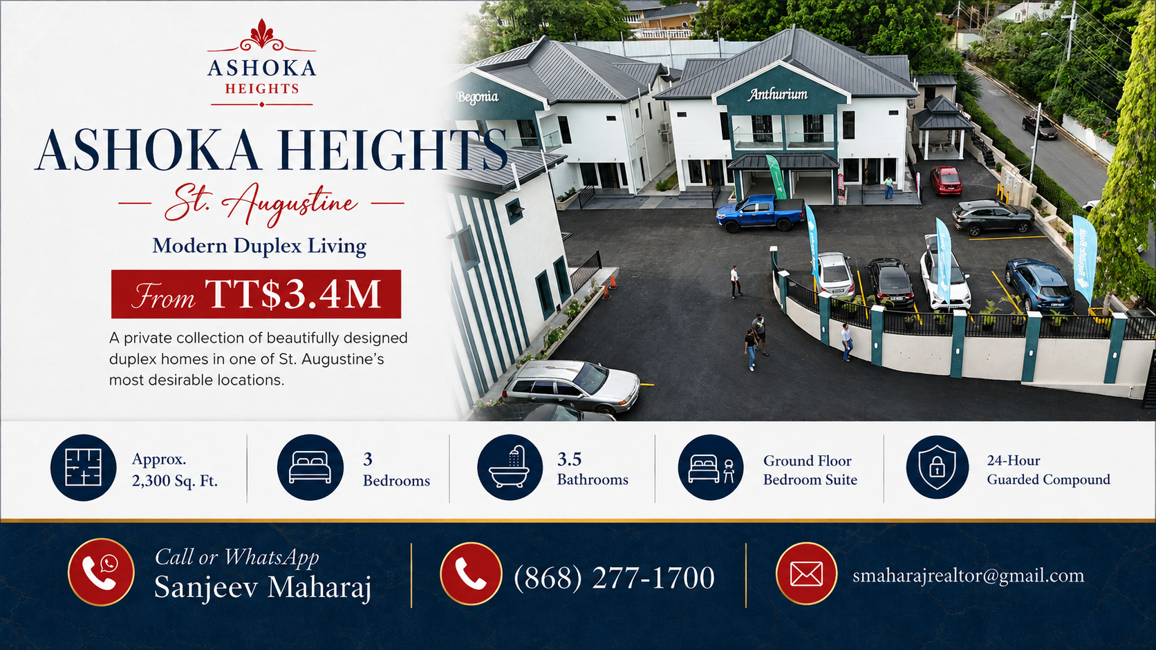 RE/MAX real estate, Trinidad and Tobago, Saint Augustine, Ashoka Heights Luxury Duplexes