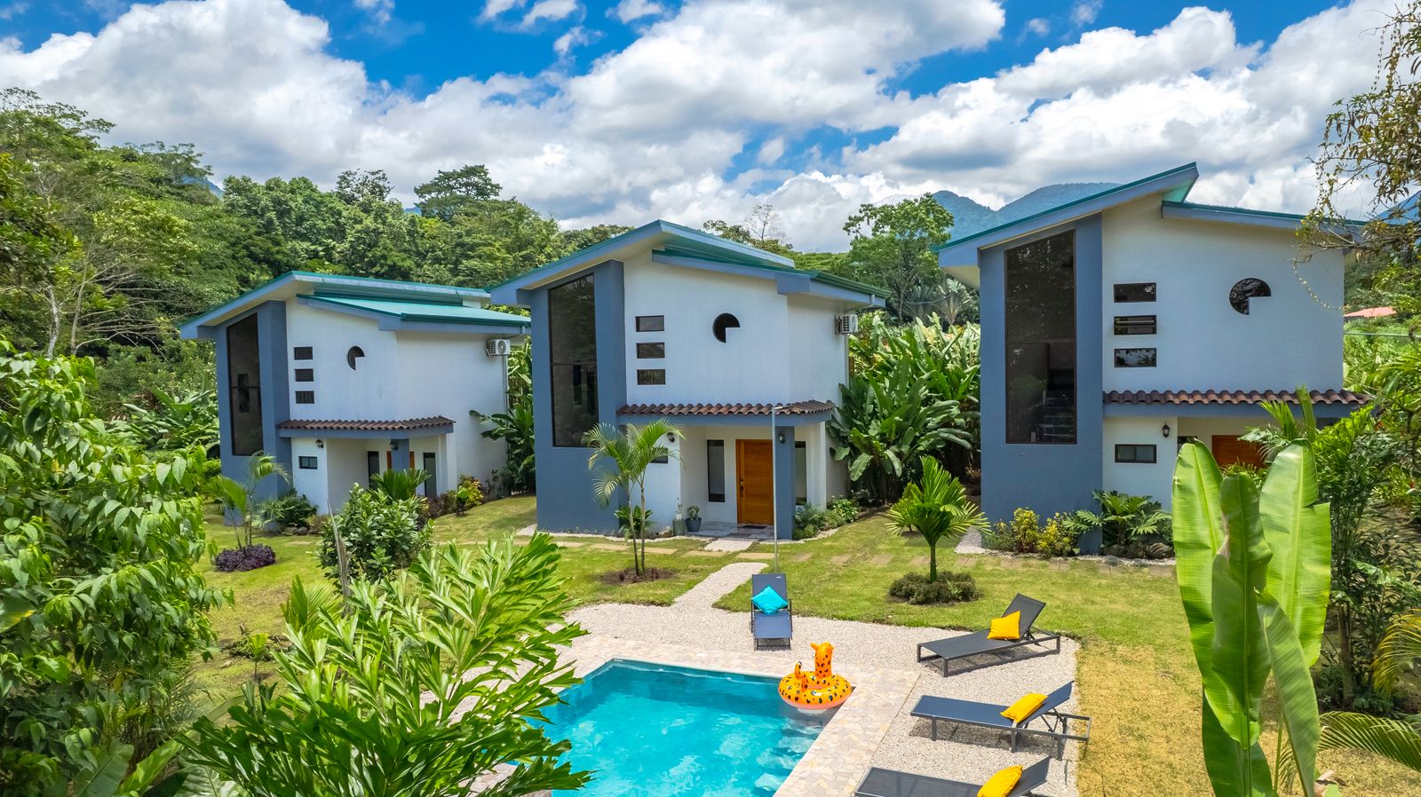 RE/MAX real estate, Costa Rica, San Carlos -  La Fortuna, FOR SALE | Arenal Volcano View Investment Property with 4 Houses, Pool & River in La Fortuna, Costa